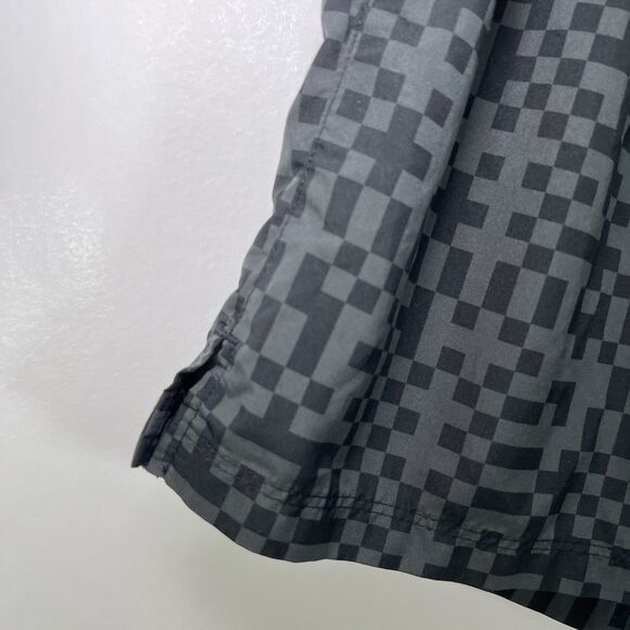 Nike Running Lined Athletic Shorts Mens Size Medium Black Gray Geometric Pockets - Picture 3 of 10